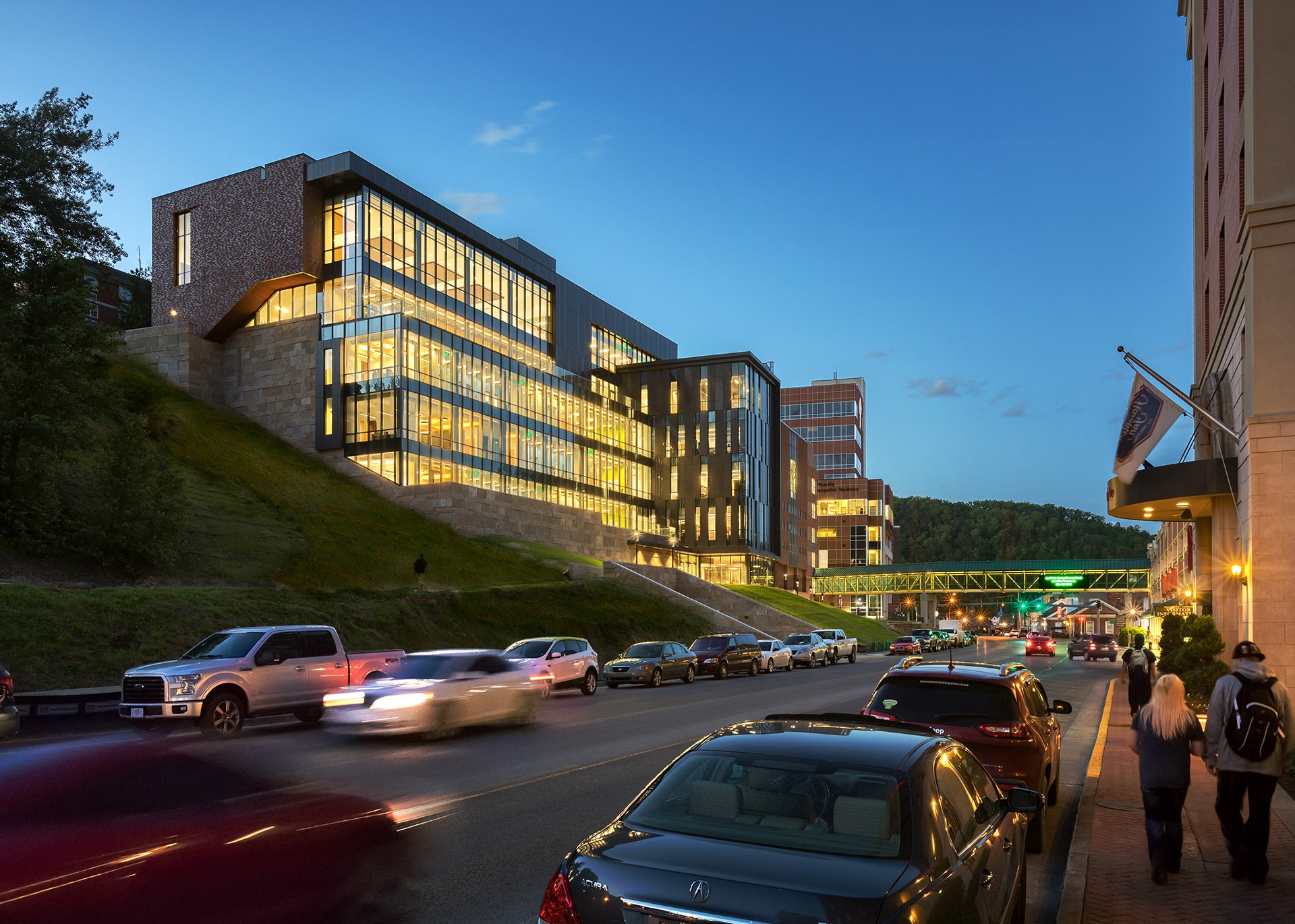 exterior of the university of pikeville health building designed by trivers architectural firm in st. louis