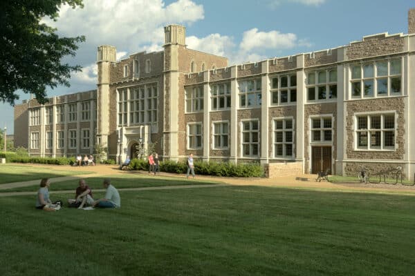 washington university wilson hall exterior designed by trivers architectural firm in st. louis