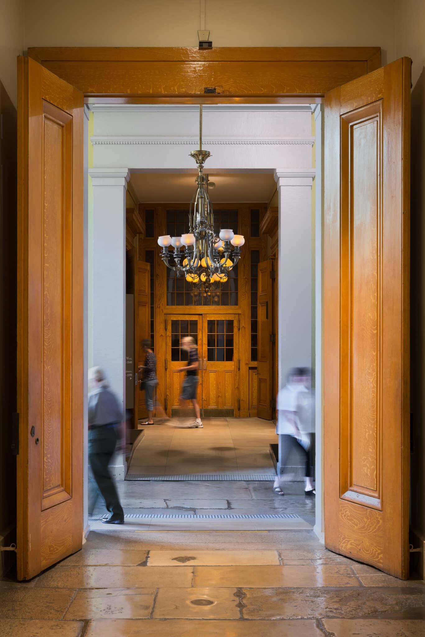 interior of old courthouse doors designed by trivers architectural firm in st. louis