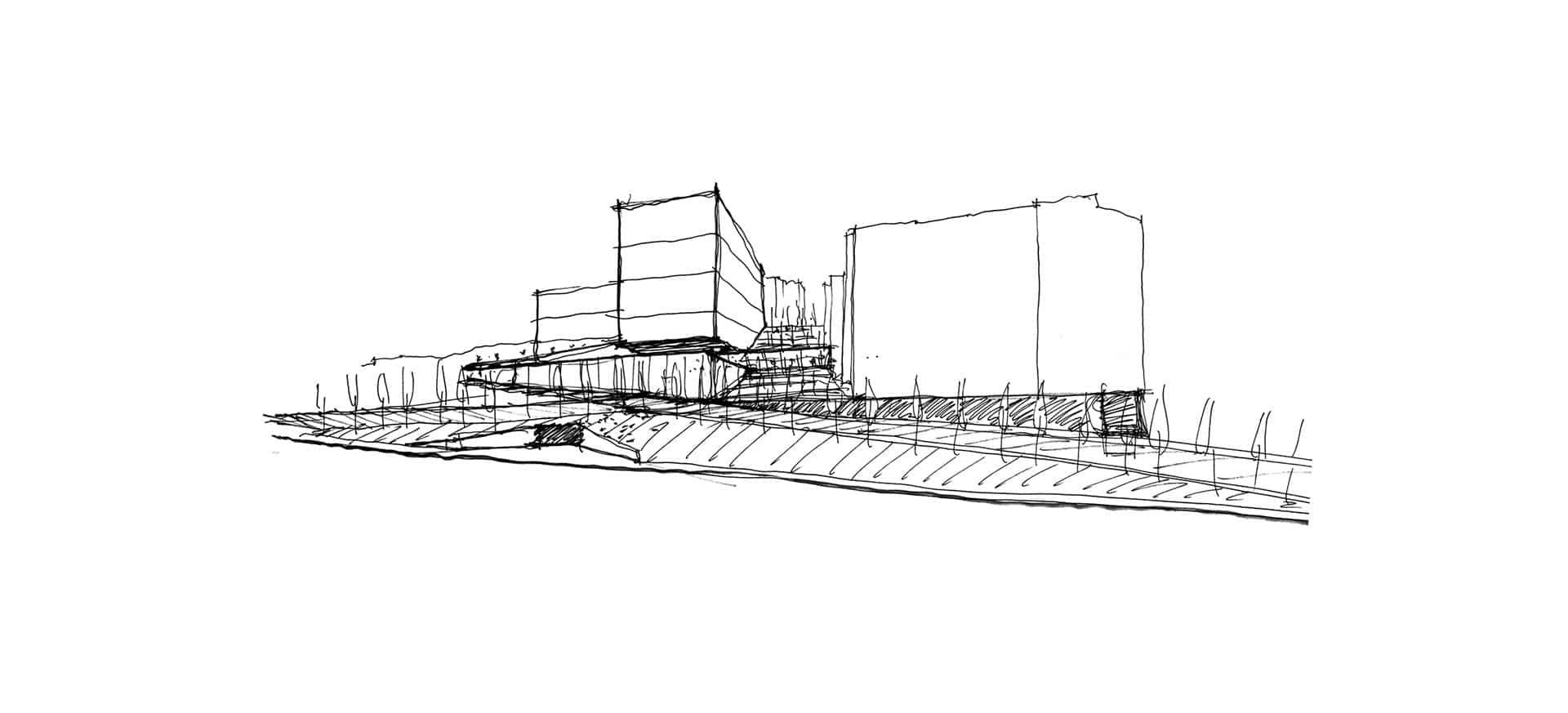 university of pikeville health professions building sketch by trivers architectural firm