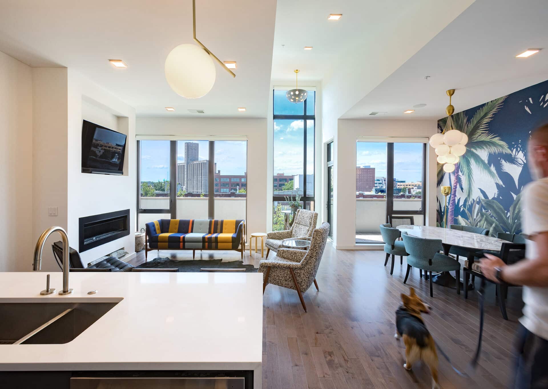 interior of laclede apartment unit designed by trivers architectural firm in st. louis