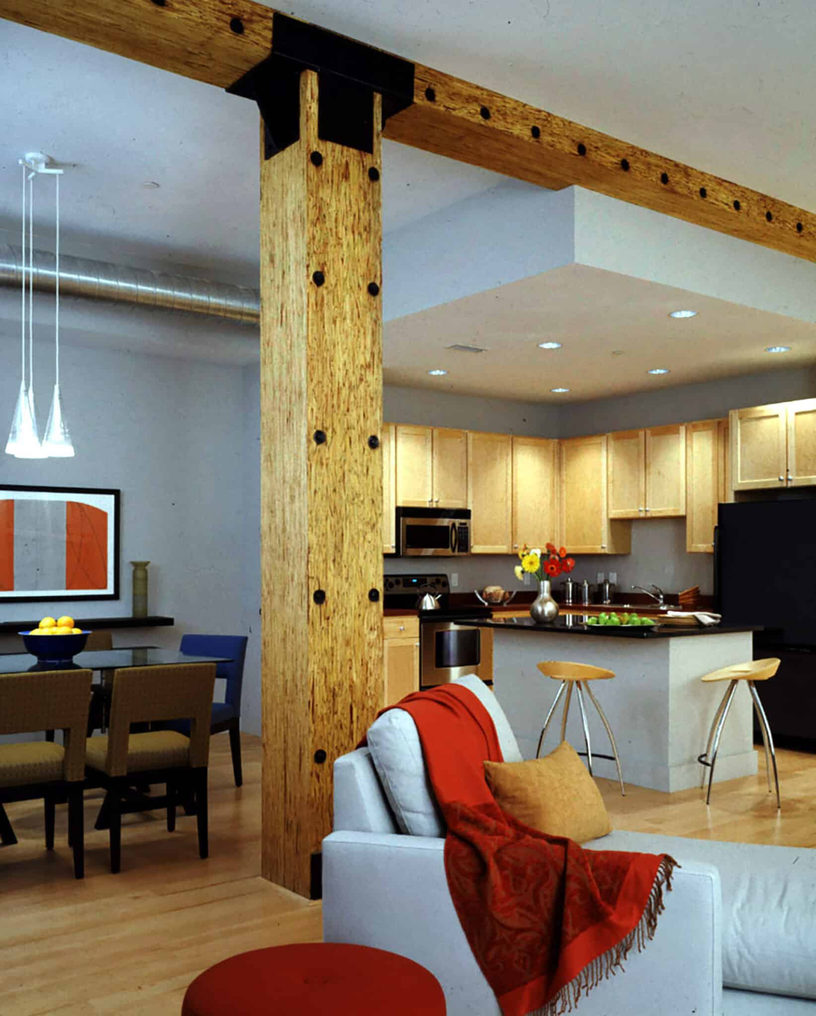interior of hi-pointe lofts designed by trivers architectural firm in st. louis