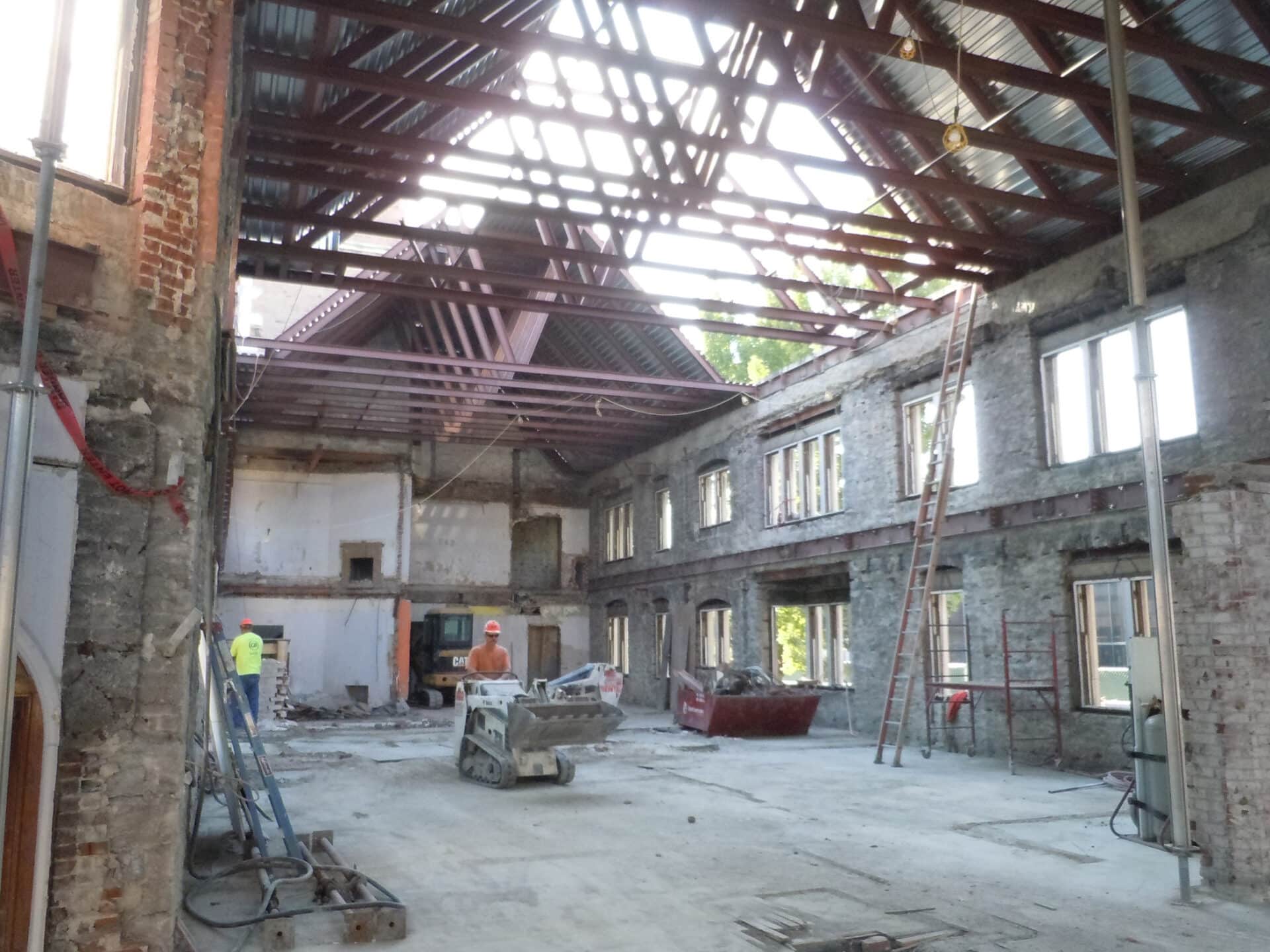 washington university umrath hall during construction