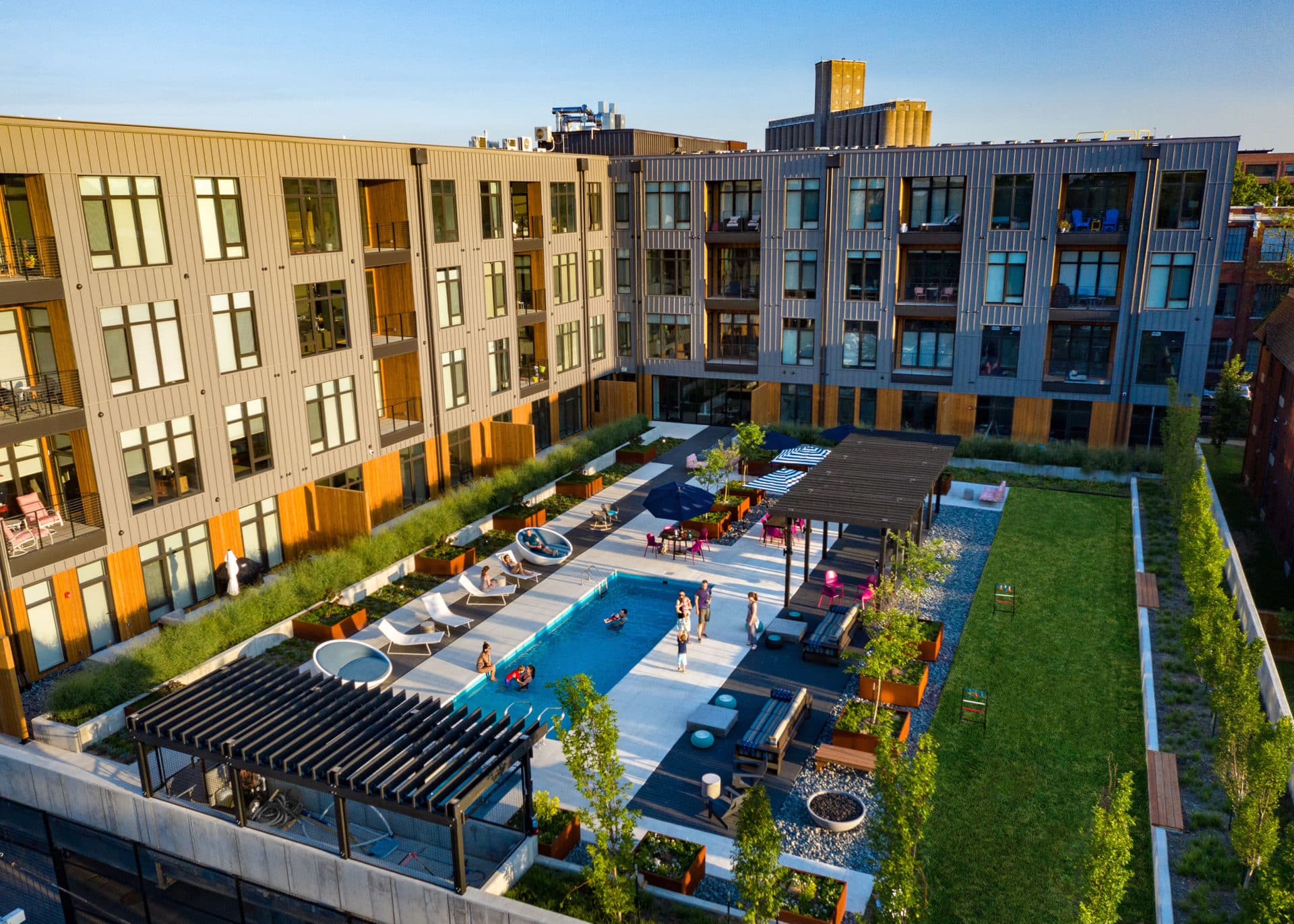 laclede apartments rooftop aerial designed by trivers architectural firm in st. louis
