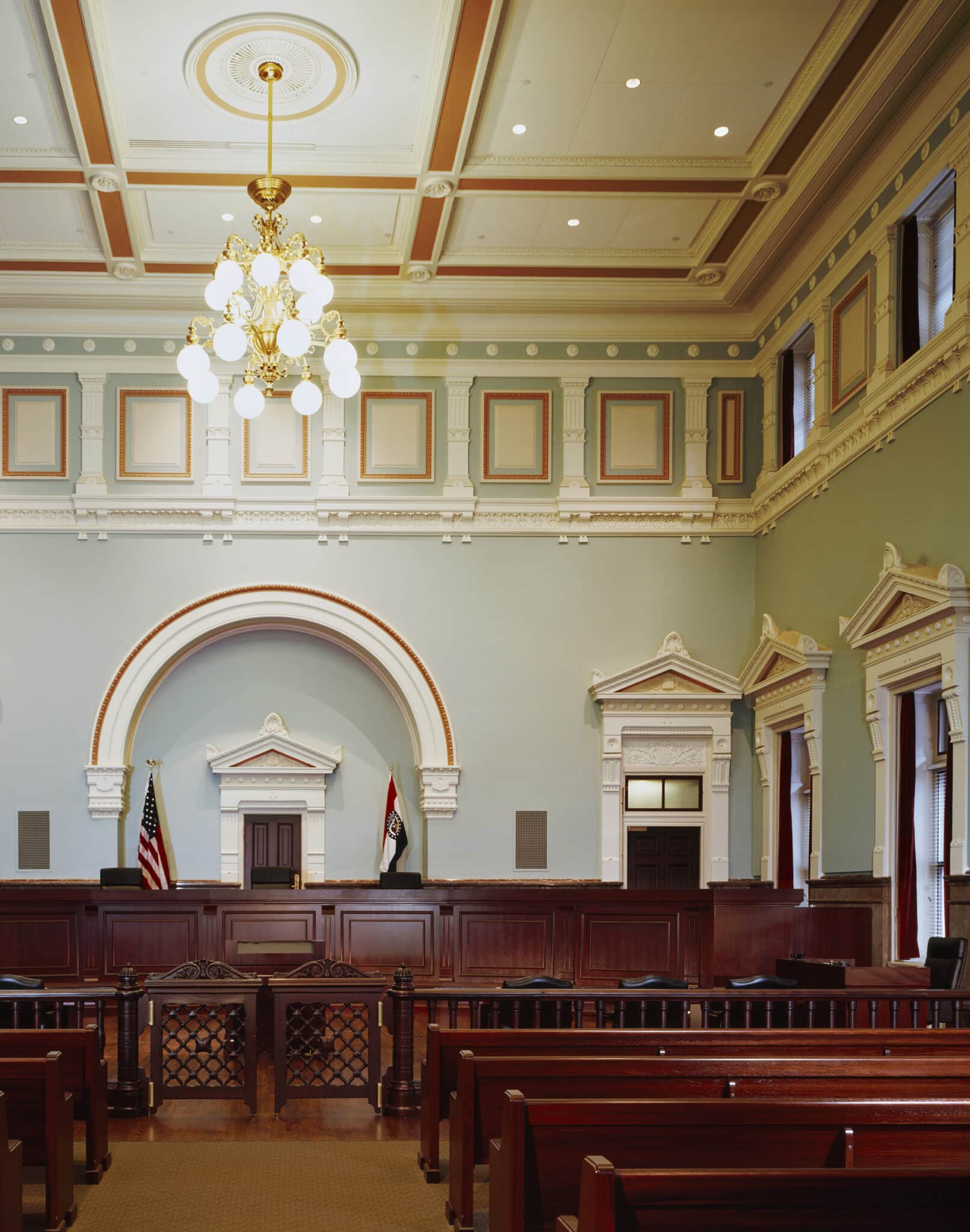interior of the old post office designed by trivers architectural firm in st. louis