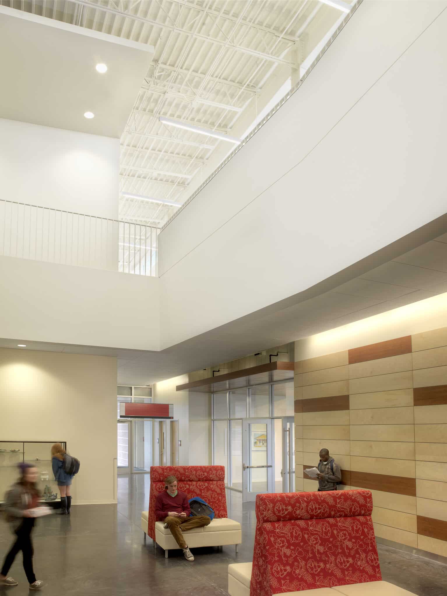 interior of southern illinois university art & design building designed by trivers firm