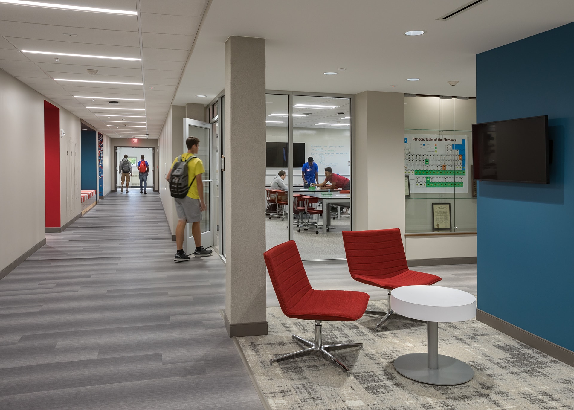 interior of central methodist university science building redesigned by trivers architectural firm in st. louis