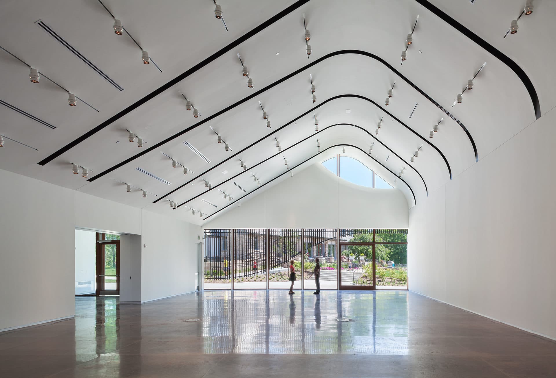 interior of fine arts center building at laumeier designed by trivers firm