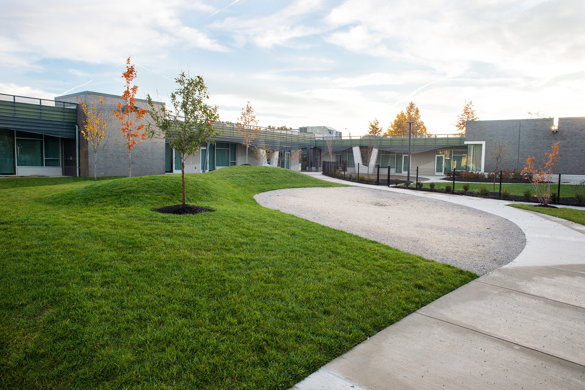 exterior of early childhood school designed by trivers architectural firm