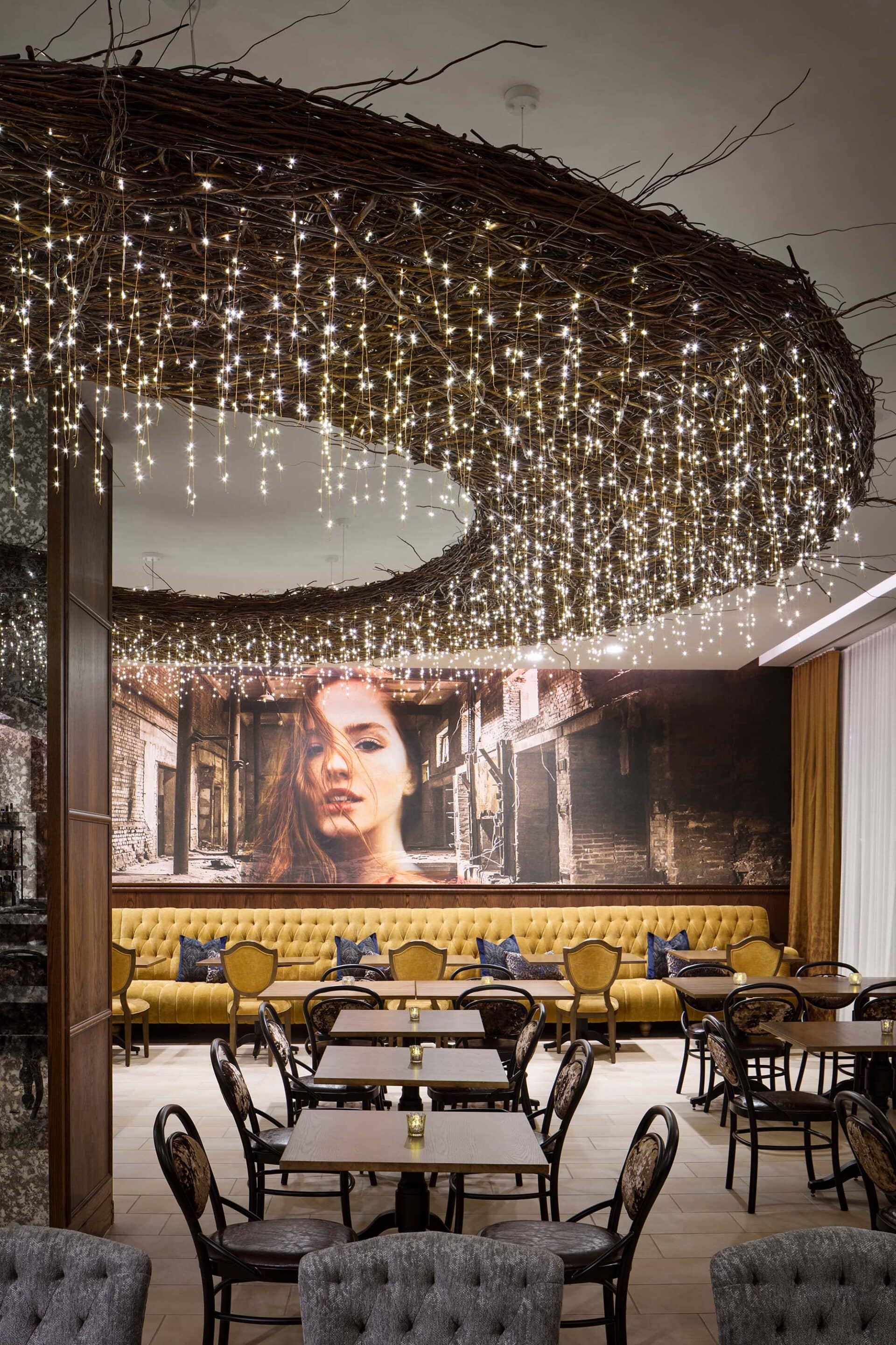 Modern Interior of The Peregrine Lobby Restaurant - Designed by Trivers Architects