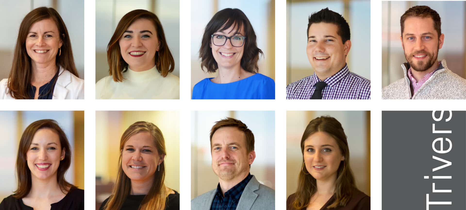 headshots of employees at trivers architectural firm in st. louis