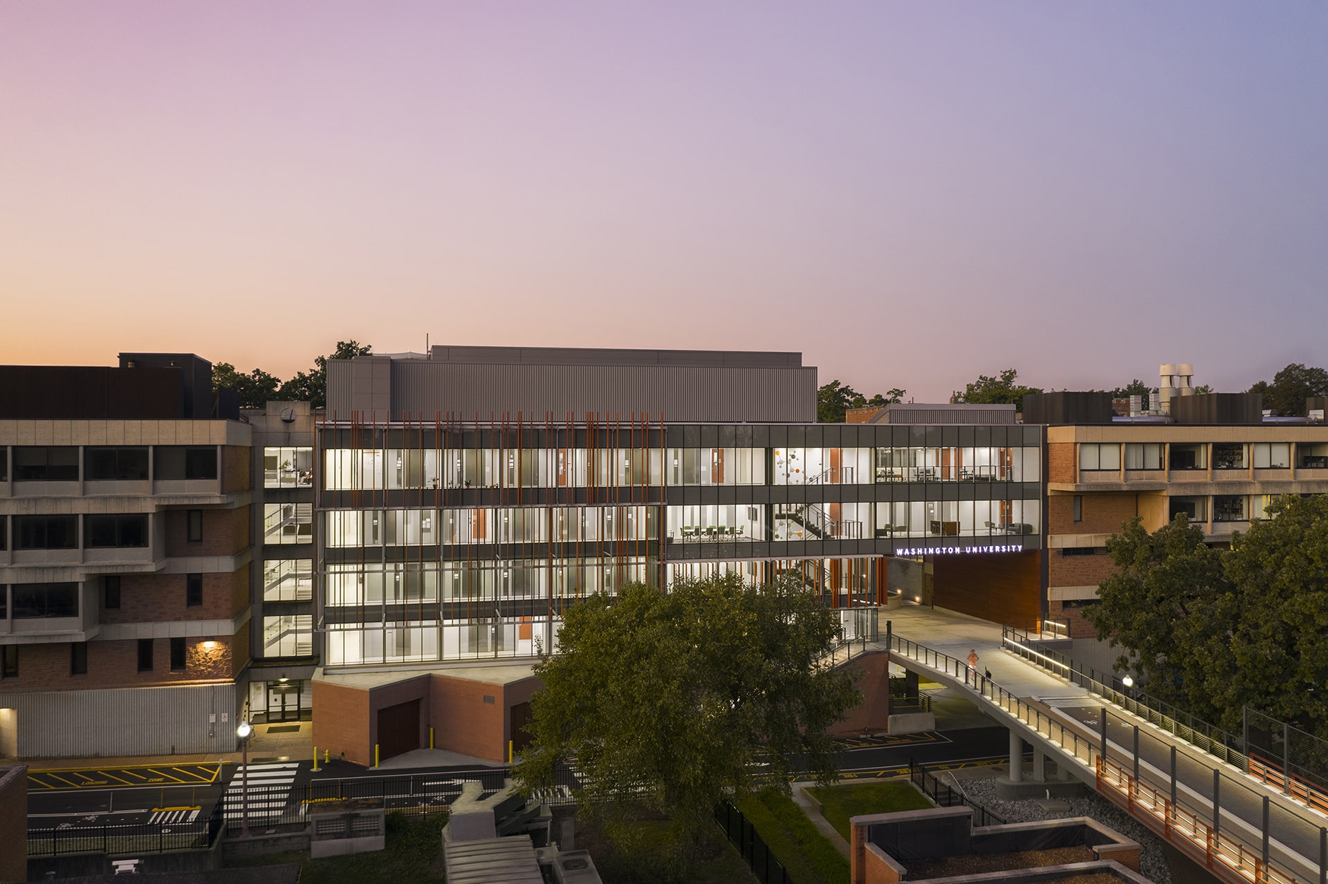exterior of washington university bryan hall designed by trivers architectural firm