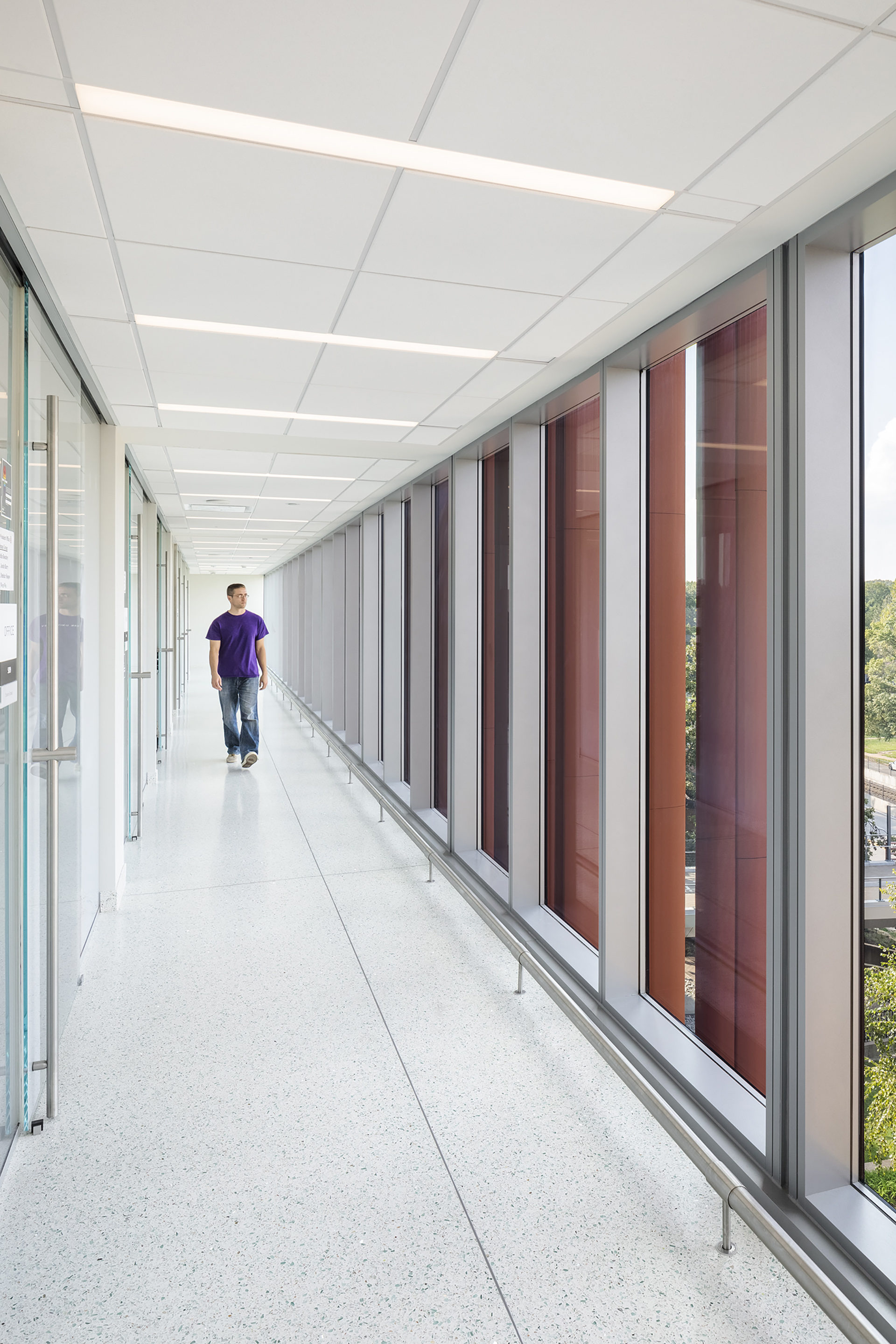 washington university bryan hall corridor designed by trivers architectural firm