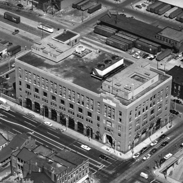 before exterior image of st. louis post dispatch building