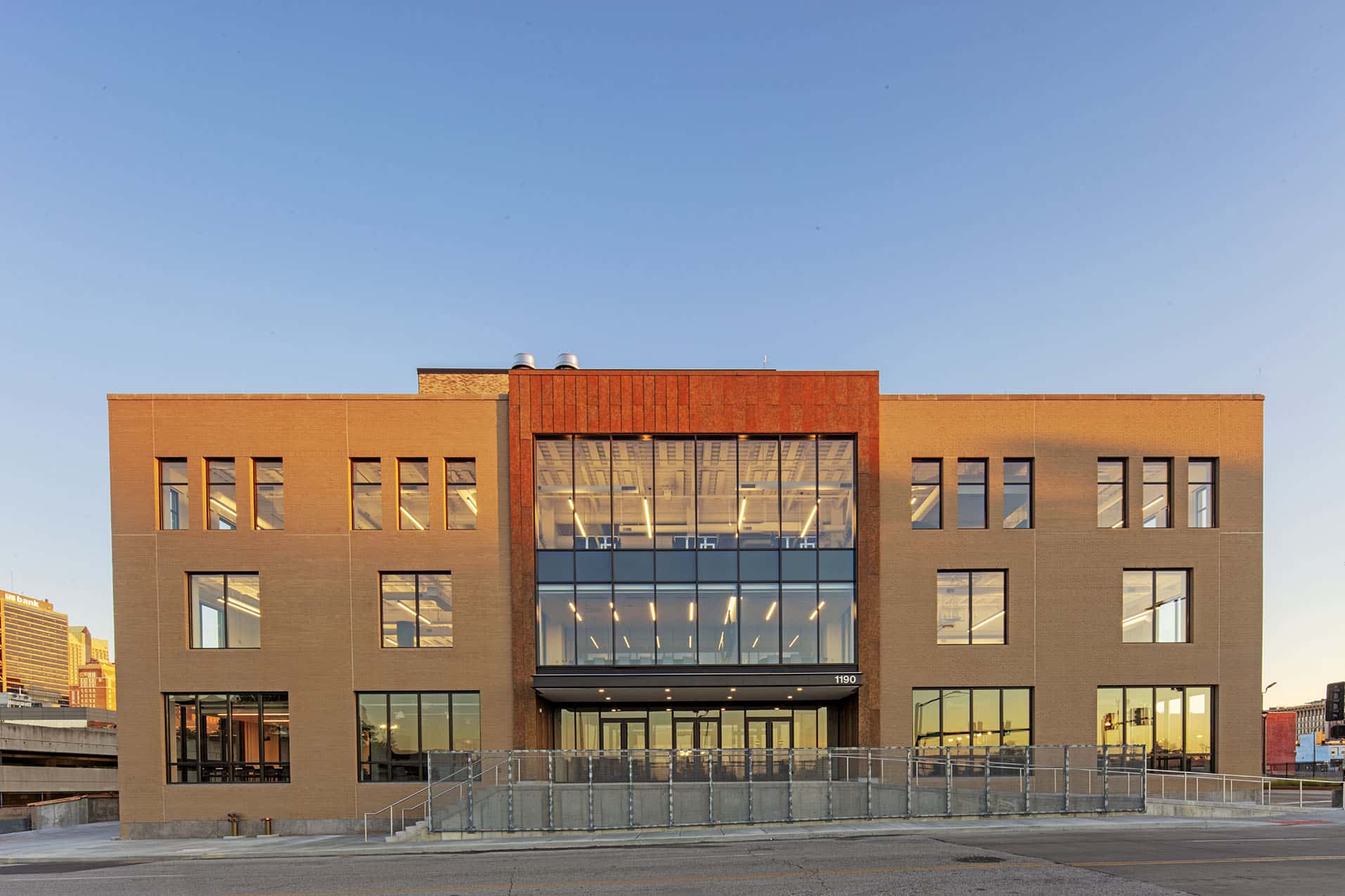 Outside of St. Louis Post Dispatch Urban Building Designed by Trivers Architecture