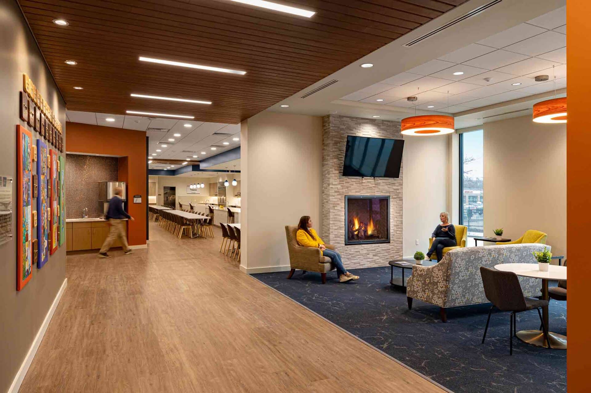 Interior of American Cancer Society Hope Lodge Building - Designed by Trivers Architectural Firm