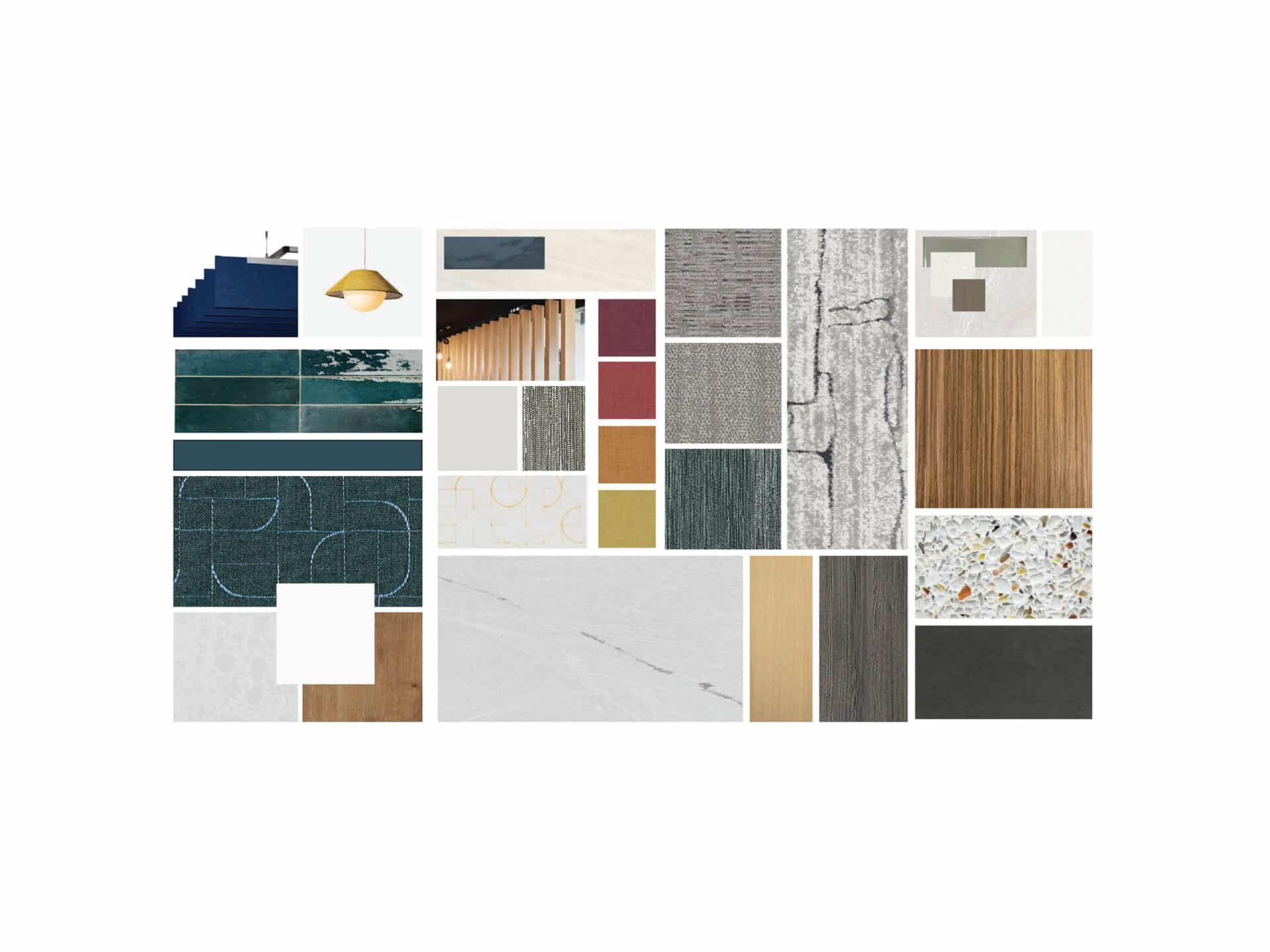Interior Inspiration Board and Swatches From Trivers Designers