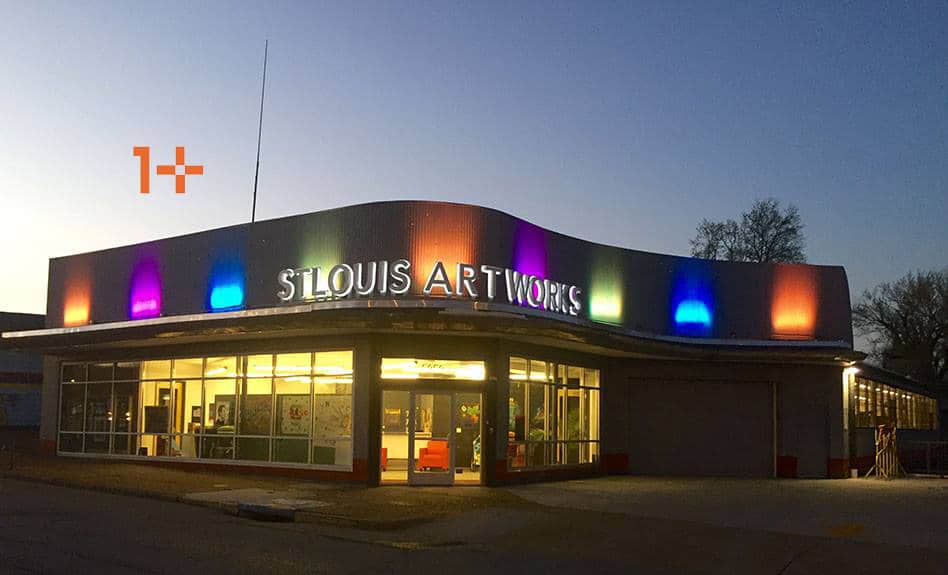 Exterior of St. Louis Artworks Building at 1+