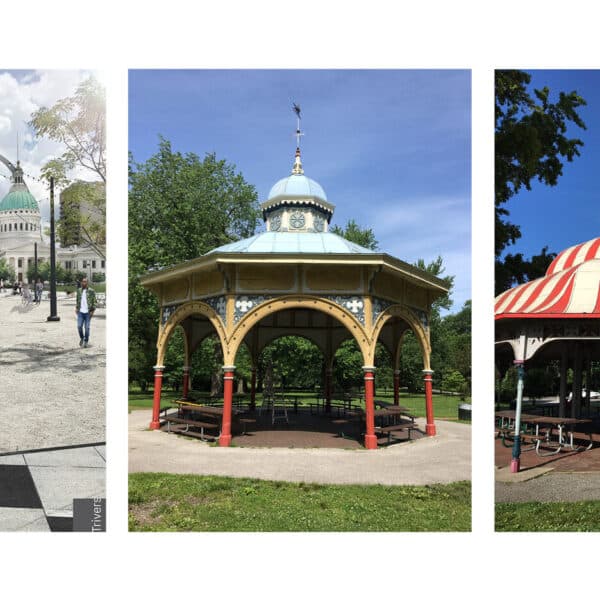Kiener Plaza and Old Pavilion in Forest Park Designed by Trivers Architectural Firm