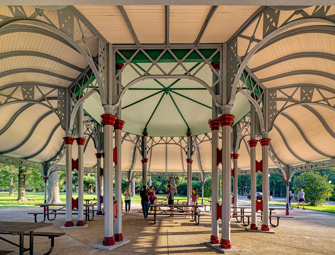 renovation of tower grove park pavilion designed by trivers