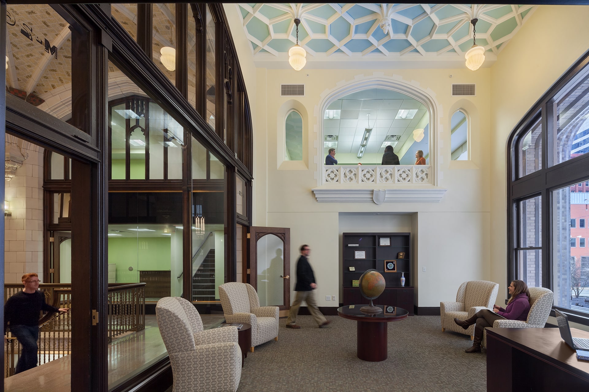 interior of webster university expansion designed by trivers architectural firm in st. louis