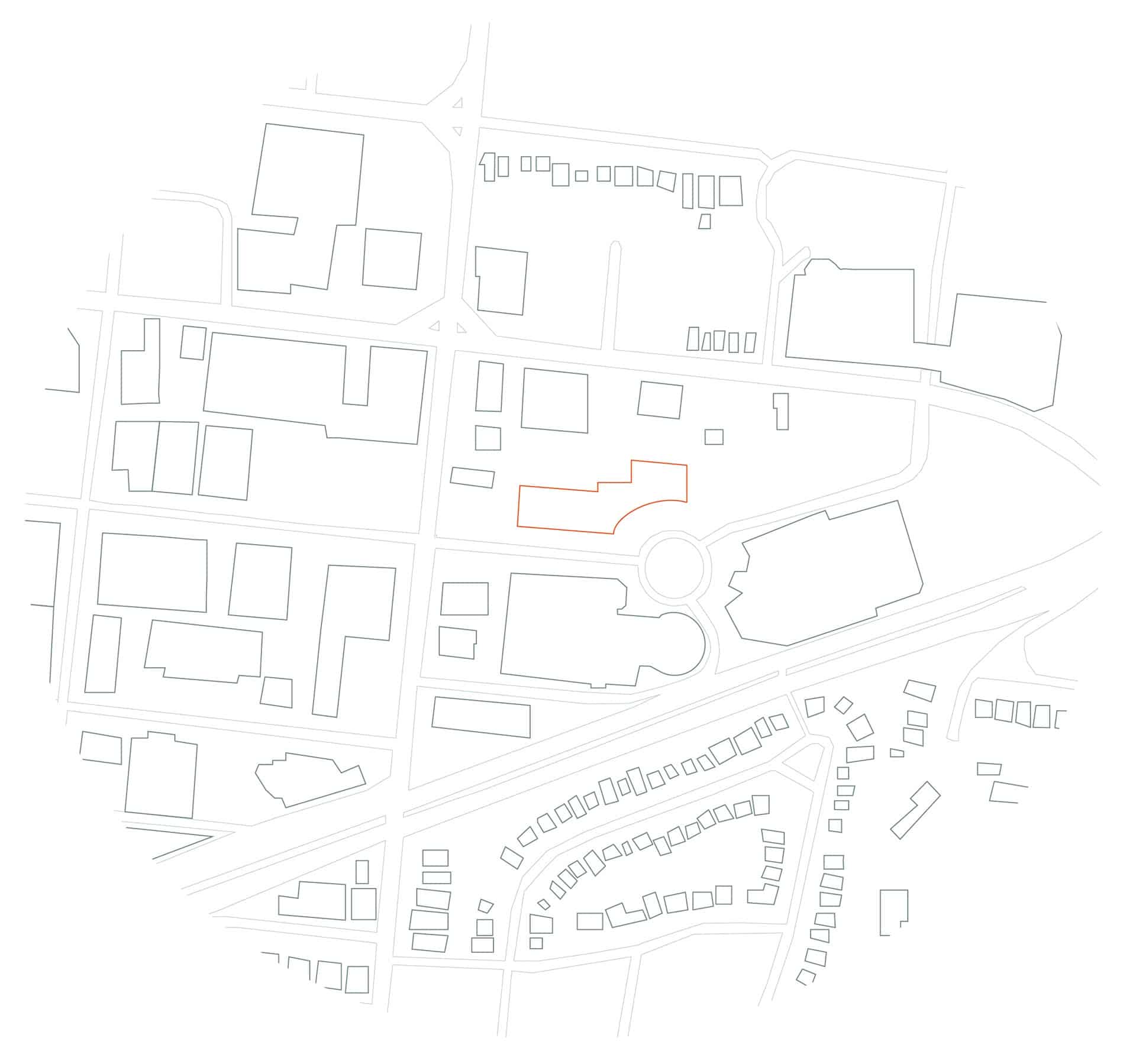 the crescent site plan designed by trivers architectural firm in st. louis