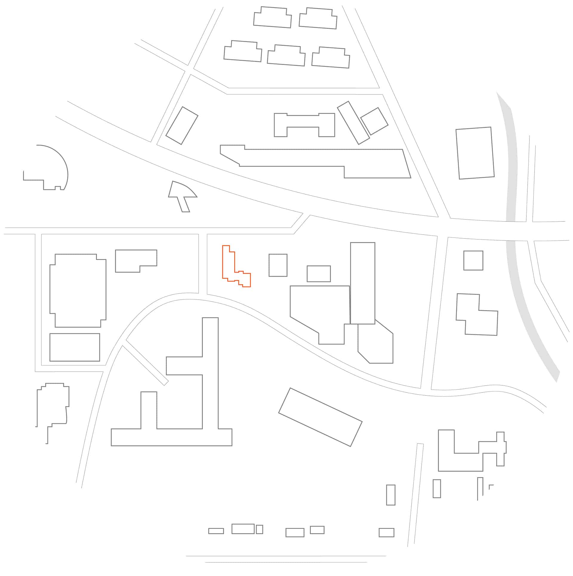 interior of american cancer society hope lodge site plan designed by trivers architectural firm in st. louis