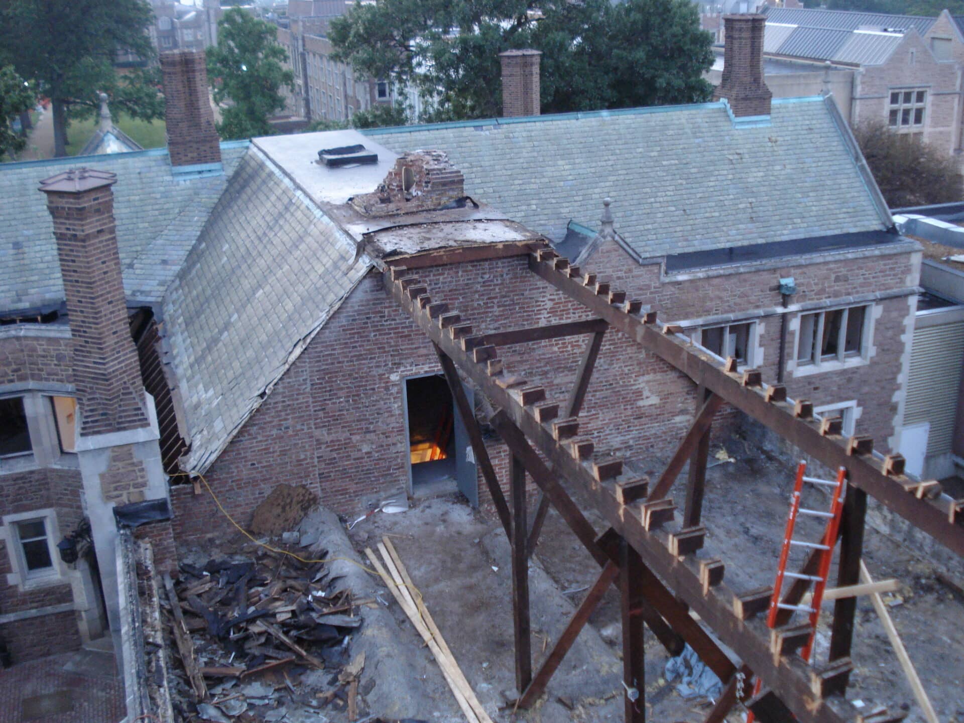 washington university umrath hall during construction