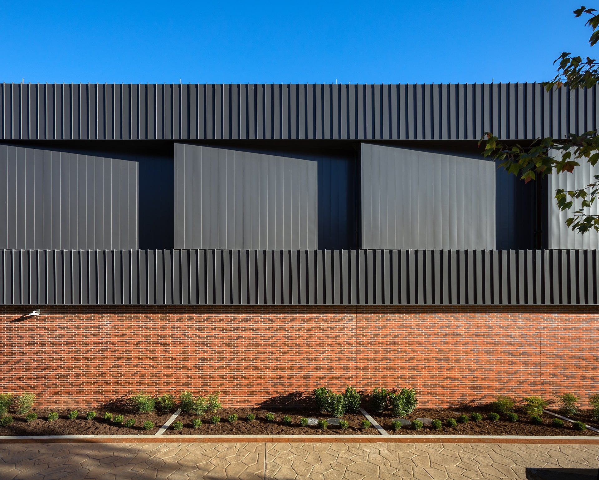 close up of exterior of university of pikeville health professions building designed by trivers architectural firm in st. louis