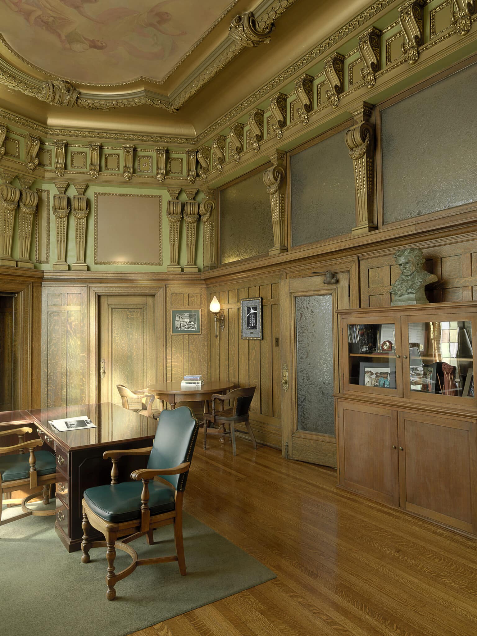 interior of city hall building designed by trivers architectural firm in st. louis