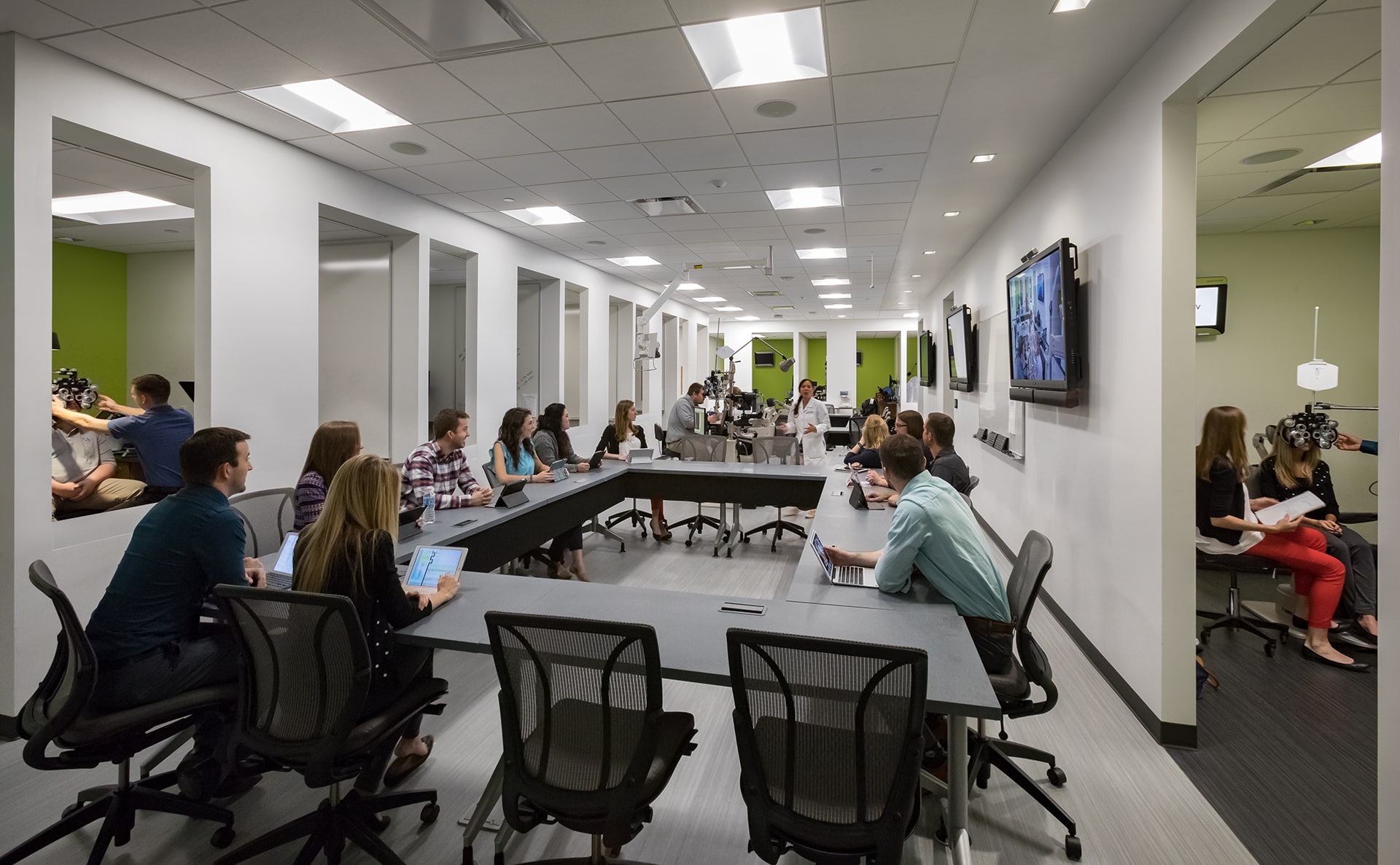 interior of university of pikeville health professions lab designed by trivers architectural firm