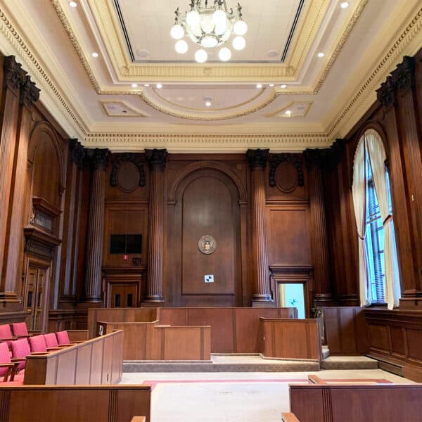 Interior of Frank E. Moss U.S. Courthouse Designed by Trivers Architectural Firm